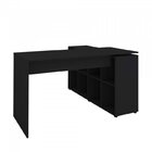 Escrivaninha Mesa Escritório Em L 8 Nichos Com Gaveteiro 4 Ga