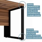 Escrivaninha Mesa Escritório Em L  Com Armário Lateral Pé Qua