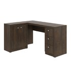 Escrivaninha Mesa Escritório Em L Com 3 Gavetas E Armários Me