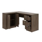 Escrivaninha Mesa Escritório Em L Com 3 Gavetas E Armários Me