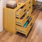 Escrivaninha Mesa Escritório Em L Com 6 Gavetas Cômoda 138cm