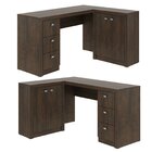 Escrivaninha Mesa Escritório Em L Com E Armários Me4100 3 Gav