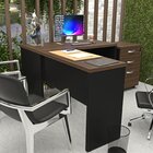 Escrivaninha Mesa Escritório Em L Com Gaveteiro 3 Gavetas Com