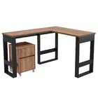 Escrivaninha Mesa Escritório Em L Com Gaveteiro Baixo M103 1