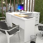 Escrivaninha Mesa Escritório Em L Com Gaveteiro Com Chave 120