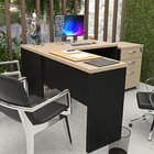 Escrivaninha Mesa Escritório Em L Com Gaveteiro Com Chave 120