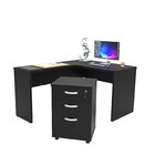 Escrivaninha Mesa Escritório Em L Com Gaveteiro Com Chave 120