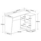 Escrivaninha Mesa Escritório Em L Com Nichos Moderna Urban Ca
