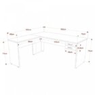 Escrivaninha Mesa Escritório Em L Com Work30 2 Gavetas 160cm