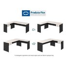 Escrivaninha Mesa Escritório Em L Com Work30 2 Gavetas 160cm