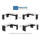 Escrivaninha Mesa Escritório Em L Com Work30 2 Gavetas 180cm