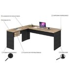 Escrivaninha Mesa Escritório Em L Com Work30 2 Gavetas 180cm
