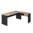 Escrivaninha Mesa Escritório Em L Com Work30 2 Gavetas 180cm