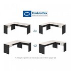 Escrivaninha Mesa Escritório Em L Com Work30 2 Gavetas 180cm