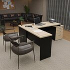 Escrivaninha Mesa Escritório Em L Diretor 3 Gavetas 190cm Dub