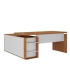 Escrivaninha Mesa Escritório Em L Diretor Com Armário E 2 Gav