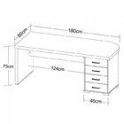 Escrivaninha Mesa Escritório Em L Diretor Tamburato Com 4 Gav