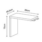 Escrivaninha Mesa Escritório Em L Em Tamburato 135,6cm Charut