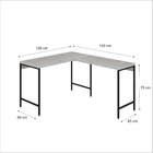 Escrivaninha Mesa Escritório Em L Estilo Active 120cm Industr