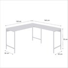 Escrivaninha Mesa Escritório Em L Estilo Active 135cm Industr