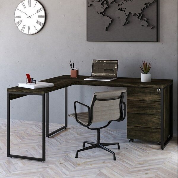 Escrivaninha Mesa Escritório Em L Estilo Com Gaveteiro Volant