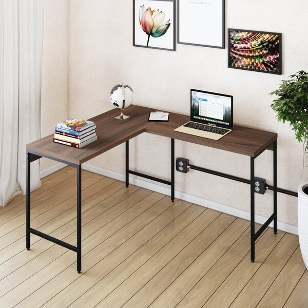 Escrivaninha Mesa Escritório Em L Estilo Industrial 120x140cm