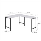 Escrivaninha Mesa Escritório Em L Estilo Industrial 120x140cm