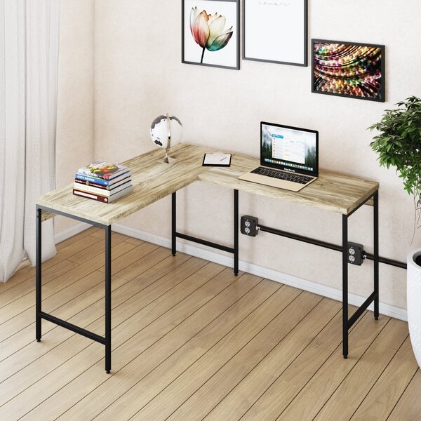 Escrivaninha Mesa Escritório Em L Estilo Industrial 120x140cm