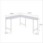 Escrivaninha Mesa Escritório Em L Estilo Industrial 120x140cm