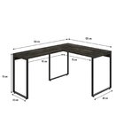 Escrivaninha Mesa Escritório Em L Estilo Industrial 120x150cm