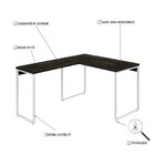 Escrivaninha Mesa Escritório Em L Estilo Industrial 120x150cm