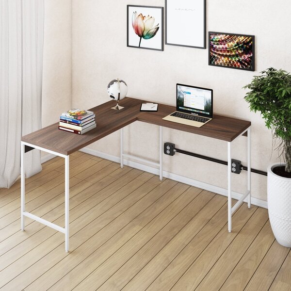 Escrivaninha Mesa Escritório Em L Estilo Industrial 135x140cm