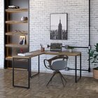 Escrivaninha Mesa Escritório Em L Estilo Industrial 135x150cm