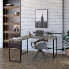 Escrivaninha Mesa Escritório Em L Estilo Industrial 135x150cm