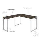 Escrivaninha Mesa Escritório Em L Estilo Industrial 135x150cm