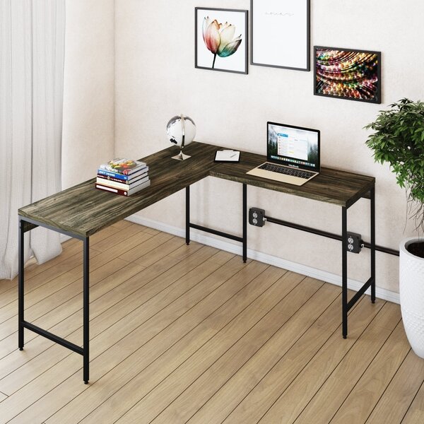 Escrivaninha Mesa Escritório Em L Estilo Industrial 150x140cm