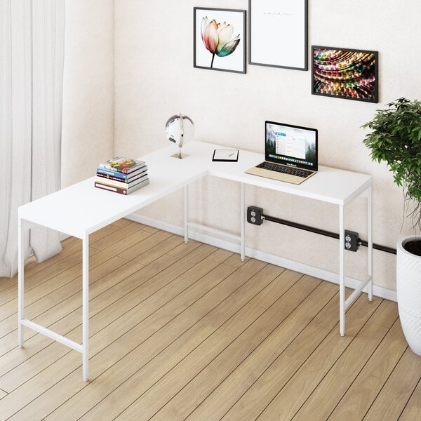 Escrivaninha Mesa Escritório Em L Estilo Industrial 150x140cm