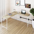 Escrivaninha Mesa Escritório Em L Estilo Industrial 150x140cm