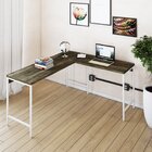 Escrivaninha Mesa Escritório Em L Estilo Industrial 150x140cm