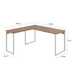 Escrivaninha Mesa Escritório Em L Estilo Industrial 150x150cm