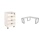 Escrivaninha Mesa Escritório Em L Estilo Industrial 150x150cm