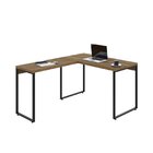 Escrivaninha Mesa Escritório Em L Estilo Kuadra 120cm Industr