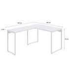 Escrivaninha Mesa Escritório Em L Estilo Kuadra 120cm Industr