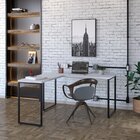 Escrivaninha Mesa Escritório Em L Estilo Kuadra 135cm Industr