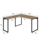 Escrivaninha Mesa Escritório Em L Estilo Kuadra 135cm Industr