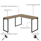 Escrivaninha Mesa Escritório Em L Estilo Kuadra 135cm Industr