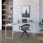 Escrivaninha Mesa Escritório Em L Estilo Kuadra 135cm Industr