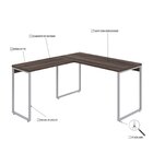 Escrivaninha Mesa Escritório Em L Estilo Kuadra 135cm Industr