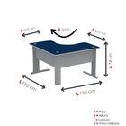 Escrivaninha Mesa Escritório Em L Etp 1313 Maxxi 130cm Cinza