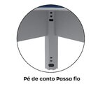 Escrivaninha Mesa Escritório Em L Etp 1313 Maxxi 130cm Cinza